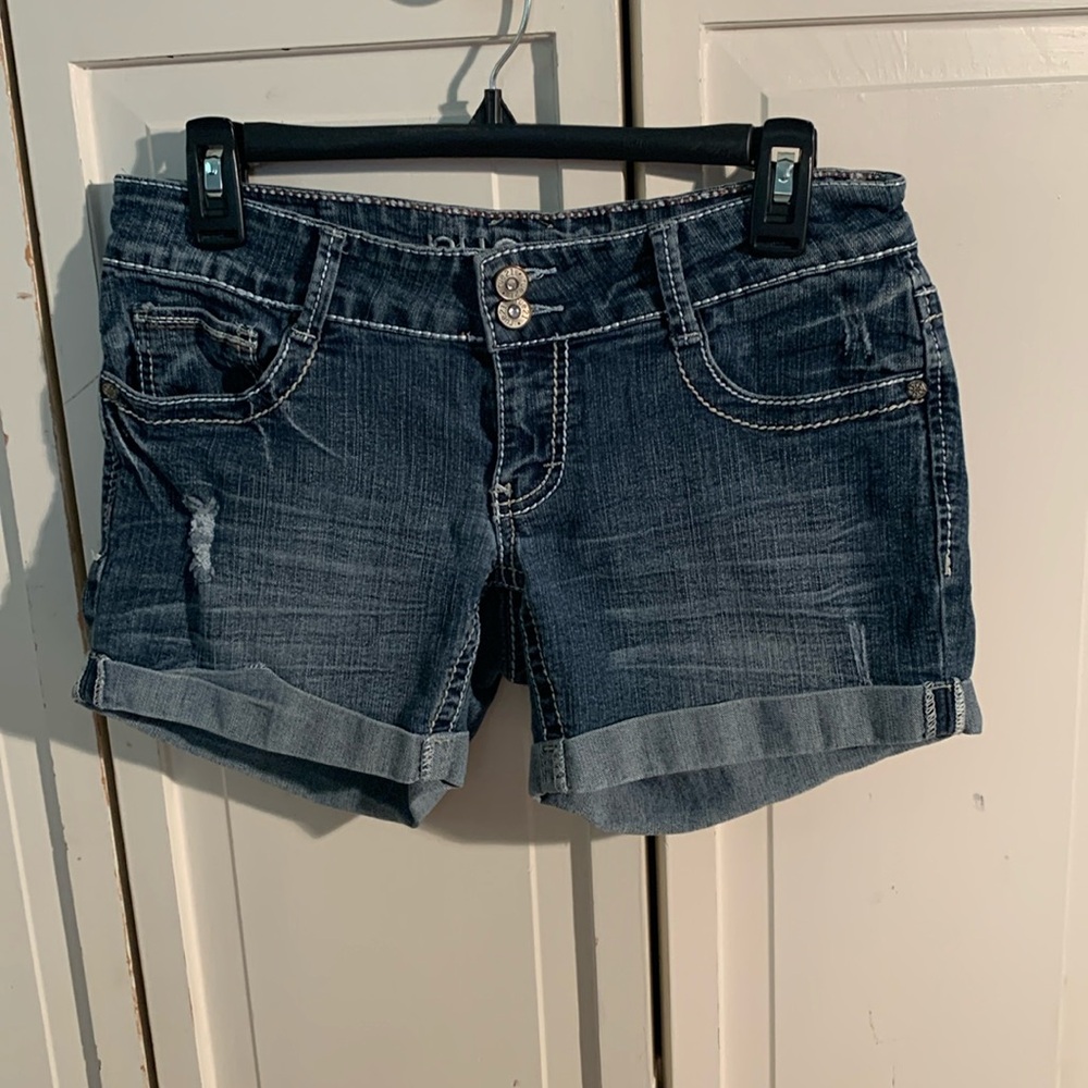 Rue 21 Cuffed Distressed Denim Shorts